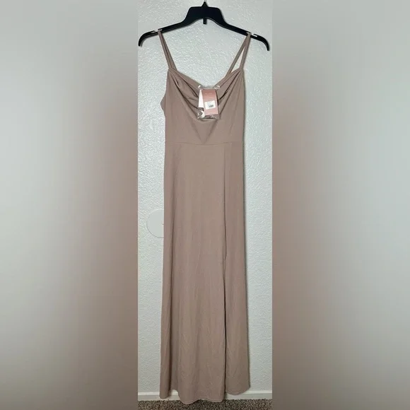 NWT Birdy Grey Ash Dress in Crepe Taupe - Picture 4 of 6